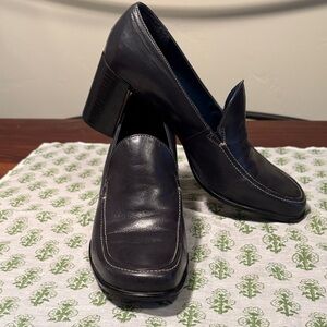 Franco Sarto chunky heels blue/dark grey women’s 10